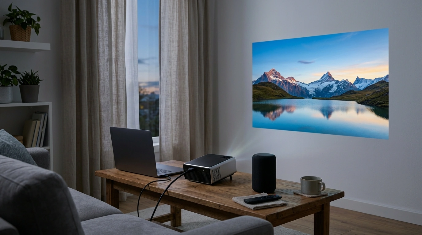 Portable 1080P LED Projector: Bluetooth 5.0 + HDMI