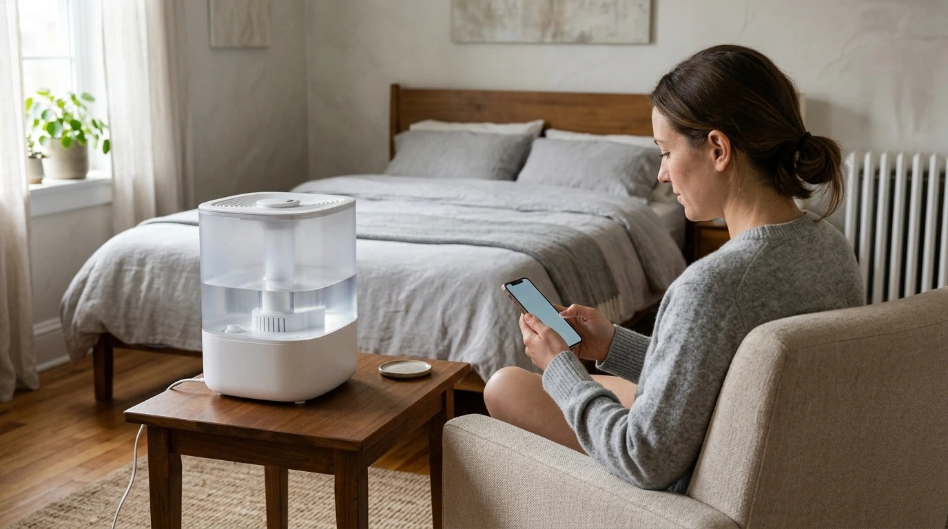 App-Control 4L Evaporative Humidifier: Easy Daily Comfort