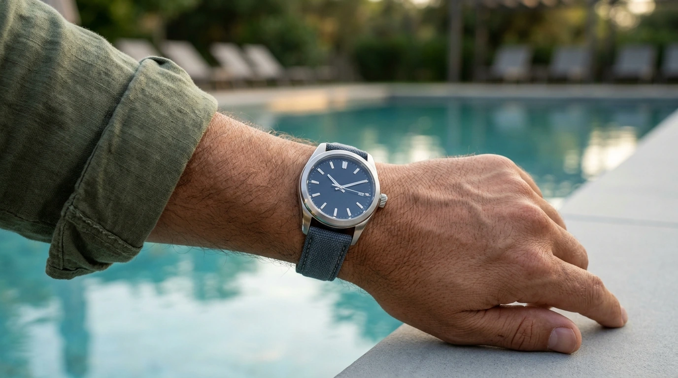 Automatic Men’s Watch: Date Window & 100M Water Ready