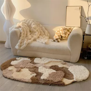 Moss Green Area Rug: European Style for Calm Modern Rooms
